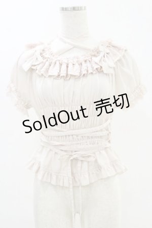 画像: Innocent World / リボンシャーリングブラウス Free ピンク H-25-06-14-1044-IW-BL-NS-ZH