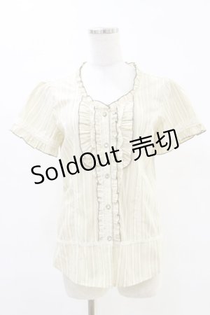 画像: axes femme / ストライプブラウス M 生成り H-25-06-14-1046-AX-BL-NS-ZH