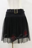 画像1: PEACE NOW / ローズワッペンベルト付スカート  ブラック H-25-06-15-041-PU-SK-KB-ZH (1)