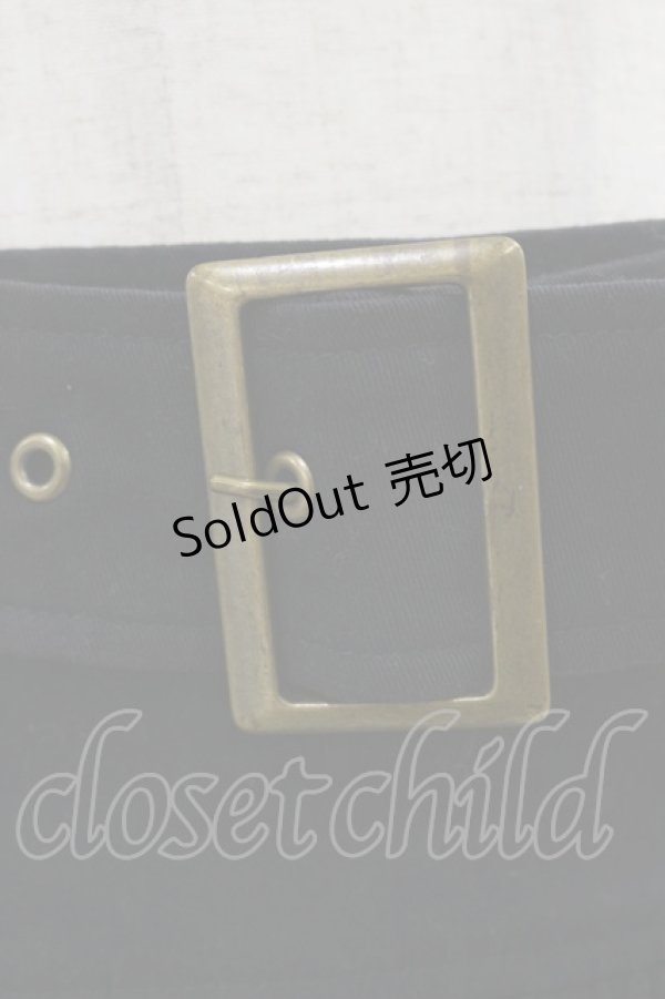画像3: PEACE NOW / ローズワッペンベルト付スカート  ブラック H-25-06-15-041-PU-SK-KB-ZH (3)