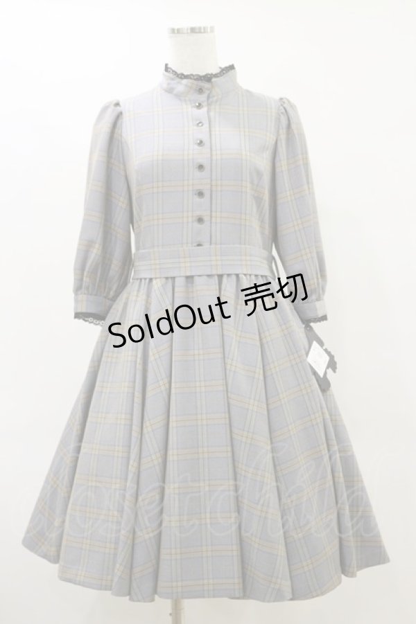 画像1: Sheglit / "Candice"チェックワンピース M ネイビー H-25-09-30-011-EL-OP-KB-ZH (1)