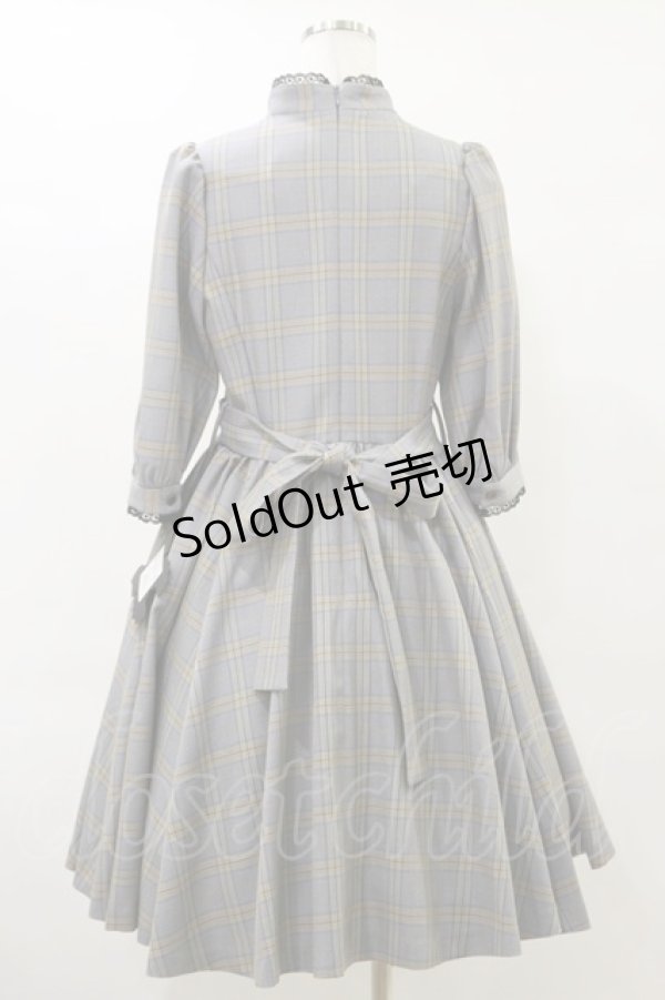 画像2: Sheglit / "Candice"チェックワンピース M ネイビー H-25-09-30-011-EL-OP-KB-ZH (2)