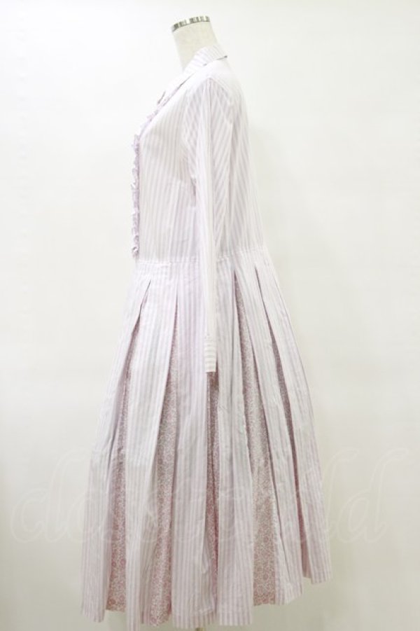 画像3: Jane Marple Dans Le Salon / ストライプとD’anjo coastのシャツドレス  ピンクミックス H-25-06-15-051-JM-OP-KB-ZH (3)