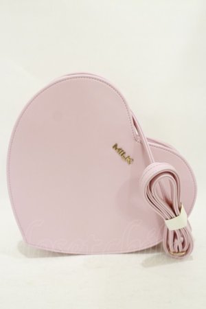 画像: MILK / HeartショルダーBAG  ピンク H-25-06-15-074-ML-BG-KB-ZH