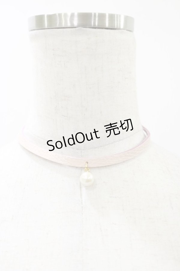 画像1: MILK / レザーパールチョーカー  ピンク H-25-06-15-076-ML-AC-KB-ZH (1)