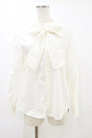 画像: Jane Marple / Triple lace collar bow ribbon blouse  オフホワイト H-25-06-15-036-JM-BL-KB-ZH