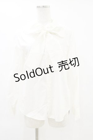画像: Jane Marple / Triple lace collar bow ribbon blouse  オフホワイト H-25-06-15-036-JM-BL-KB-ZH