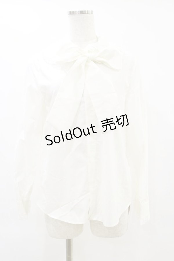 画像1: Jane Marple / Triple lace collar bow ribbon blouse  オフホワイト H-25-06-15-036-JM-BL-KB-ZH (1)