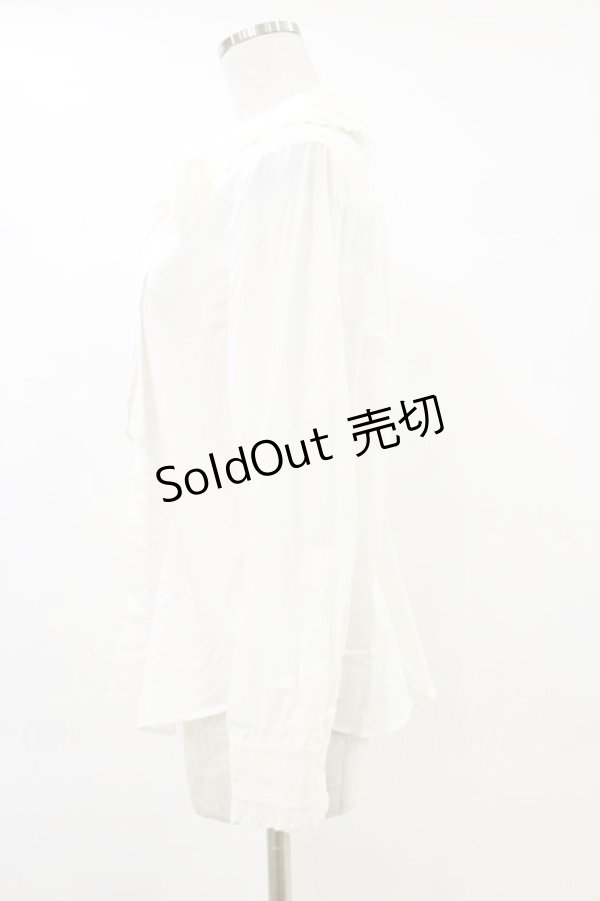 画像3: Jane Marple / Triple lace collar bow ribbon blouse  オフホワイト H-25-06-15-036-JM-BL-KB-ZH (3)