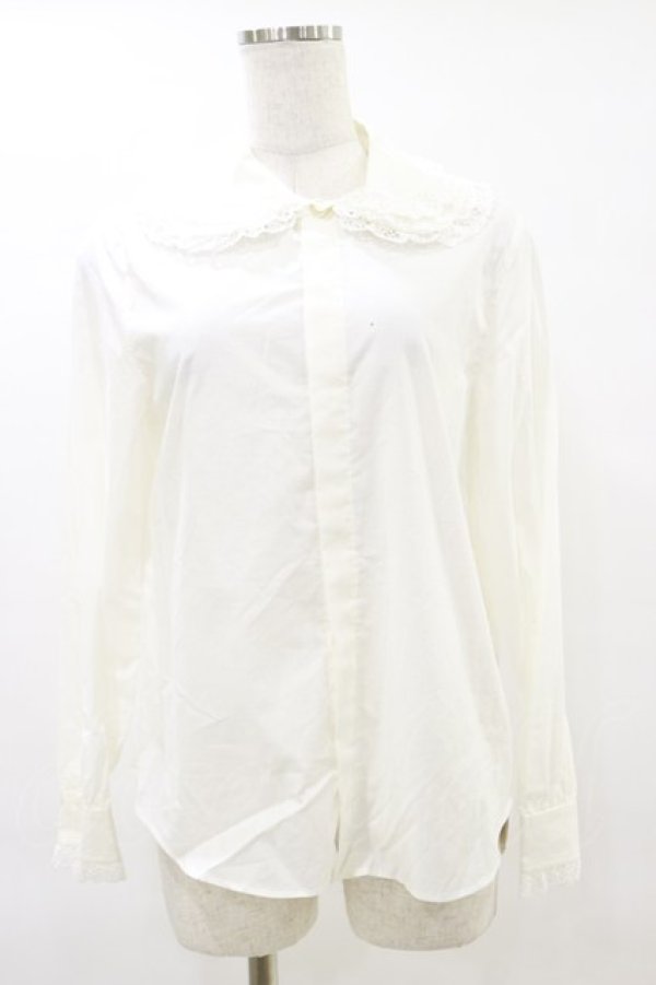 画像4: Jane Marple / Triple lace collar bow ribbon blouse  オフホワイト H-25-06-15-036-JM-BL-KB-ZH (4)