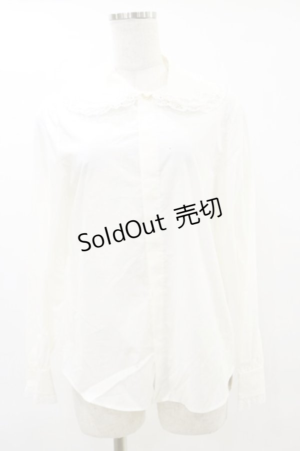 画像4: Jane Marple / Triple lace collar bow ribbon blouse  オフホワイト H-25-06-15-036-JM-BL-KB-ZH (4)