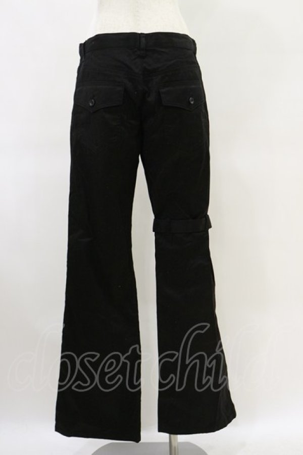 画像2: BPN FOR MEN / アシメベルトパンツ  ブラック H-25-06-15-039-GO-PA-KB-ZH (2)