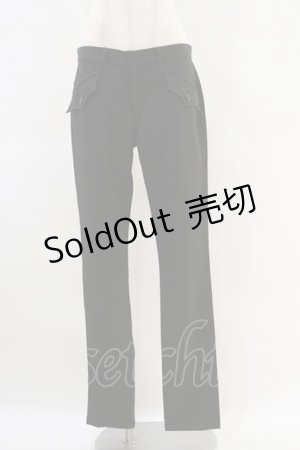 画像: BPN FOR MEN / コウモリ風ポケットパンツ  ブラック H-25-06-15-040-GO-PA-KB-ZH