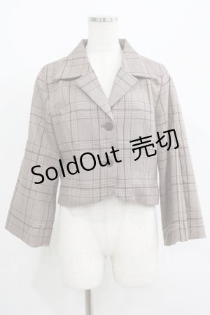 画像: an another angelus / チェック柄ショートジャケット Free BROWN×BR H-25-06-16-029-CA-JA-NS-ZH