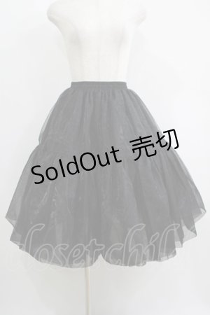 画像: Hoshibako Works / 60cm ボリュームチュールパニエスカート Free ブラック H-25-06-16-039-LO-SK-NS-ZH