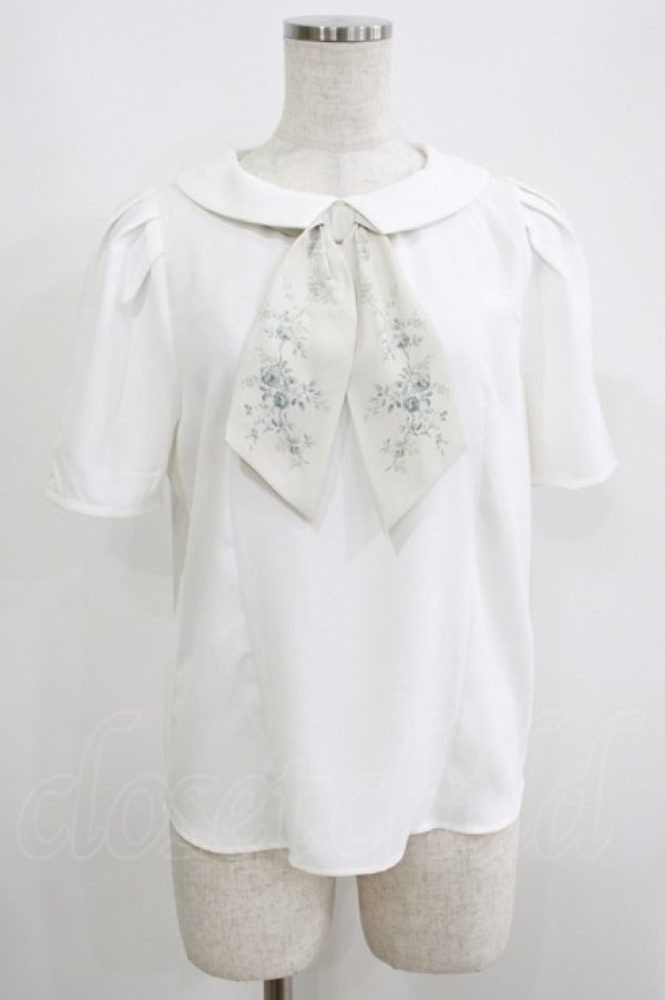 画像1: an another angelus / アイビーローズスカーフタイ付きブラウス Free OFF WHITE H-25-06-16-042-CA-BL-NS-ZH (1)