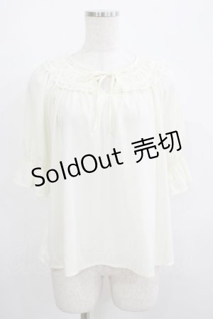 画像: F&A / レース使いギャザープルオーバーブラウス Free IVORY H-25-06-16-043-LO-BL-NS-ZH