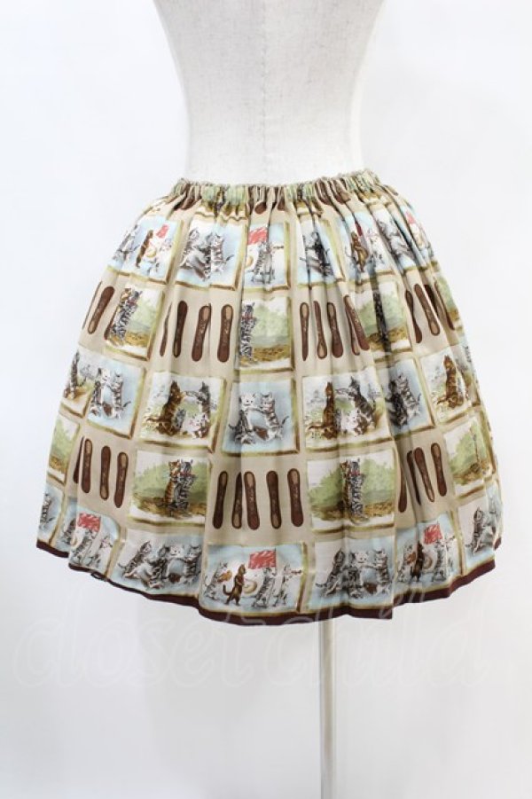 画像2: Jane Marple / ラングドシャショコラのミニスカート  ライトベージュ H-25-09-30-001-JM-SK-KB-ZH (2)