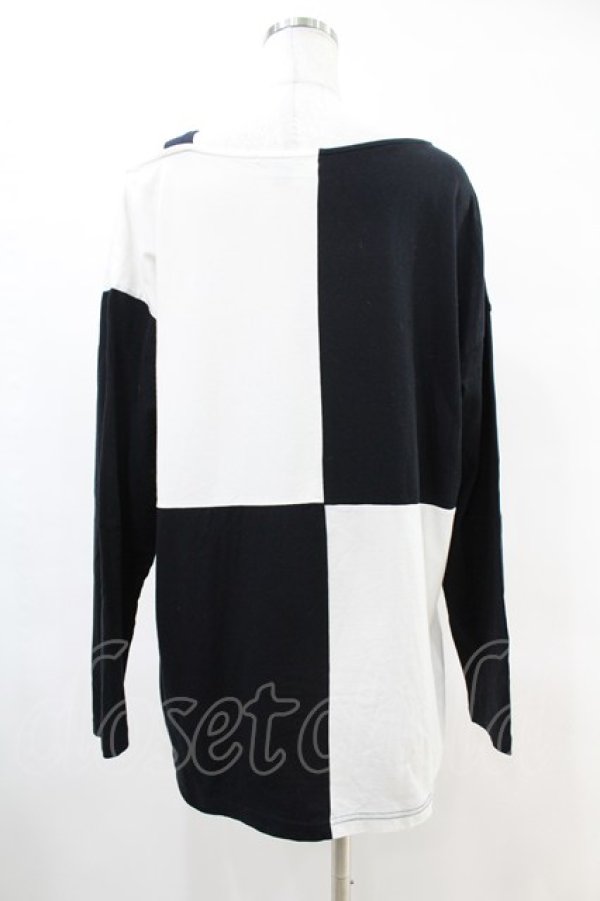 画像2: elements,H / バイカラーベルトカットソー HOMME 白×黒 H-25-06-16-1039-PU-TO-KB-ZH (2)
