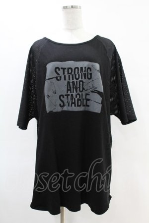 画像: HELL CAT PUNKS / メッシュ切替カットソー  黒 H-25-06-16-1040-PU-TO-KB-ZH