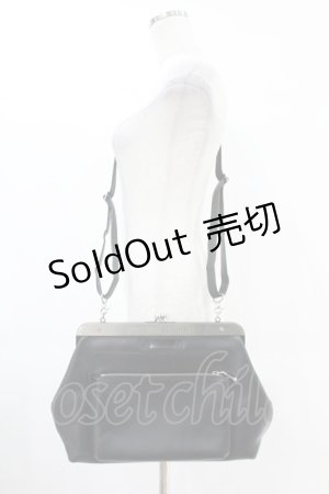 画像: Jean Paul GAULTIER / メタルプレートがま口ショルダーバッグ  ブラック H-25-06-16-1006-GO-BG-KB-ZH