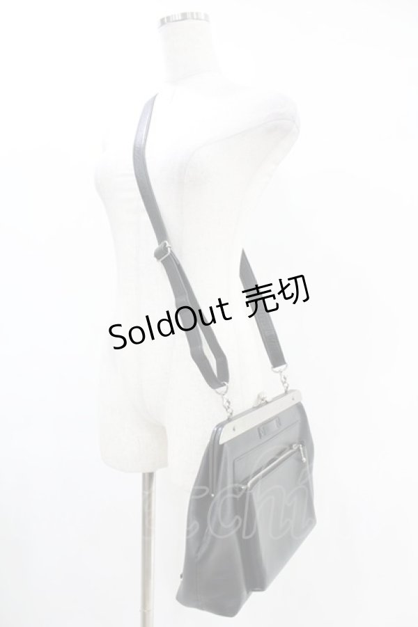 画像2: Jean Paul GAULTIER / メタルプレートがま口ショルダーバッグ  ブラック H-25-06-16-1006-GO-BG-KB-ZH (2)