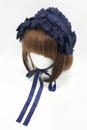 画像: Vallee lys / Lace Enchantment Headdress  ネイビー H-25-06-16-1002-0-AC-KB-ZH