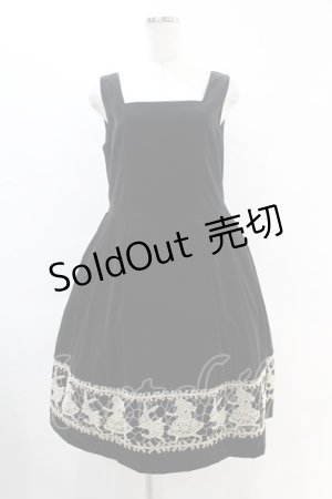 画像: Jane Marple / ロイヤル別珍アリスレースのスクエアドレス  クロ H-25-06-16-1018-JM-OP-KB-ZH