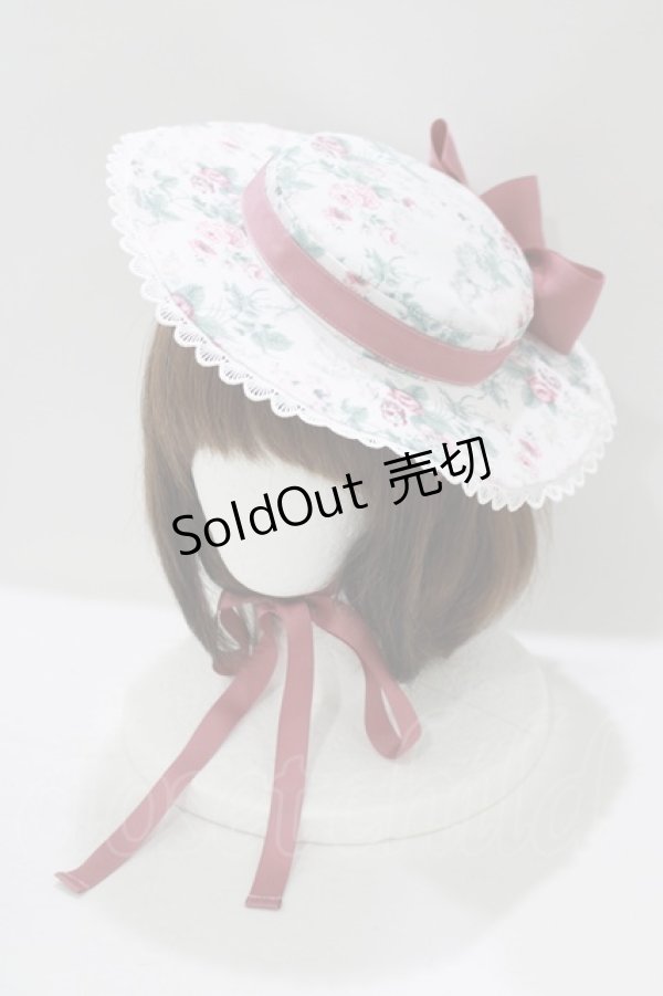 画像1: Kurumi Collaboration / 花柄ヘッドドレス  オフ H-25-06-16-061-GO-AC-NS-ZH (1)