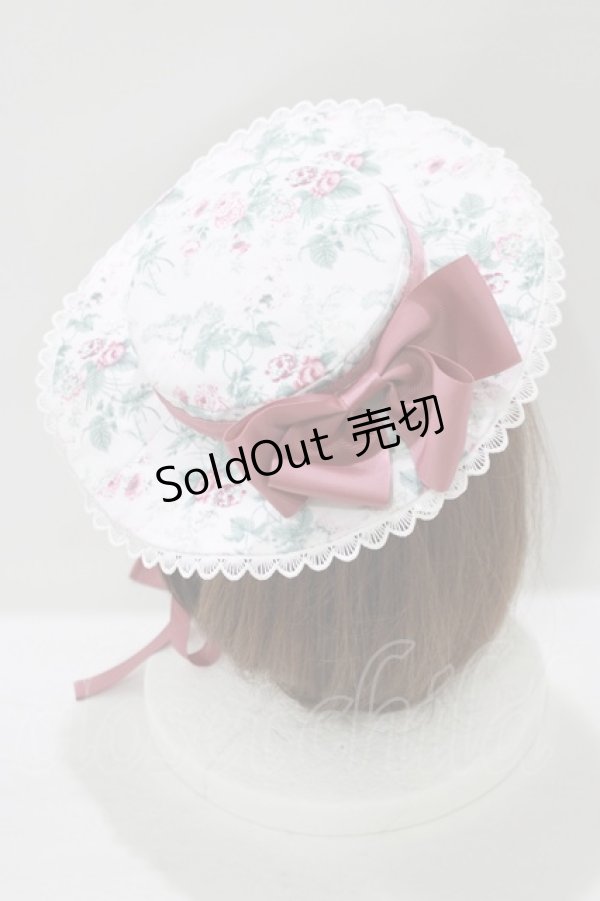画像2: Kurumi Collaboration / 花柄ヘッドドレス  オフ H-25-06-16-061-GO-AC-NS-ZH (2)