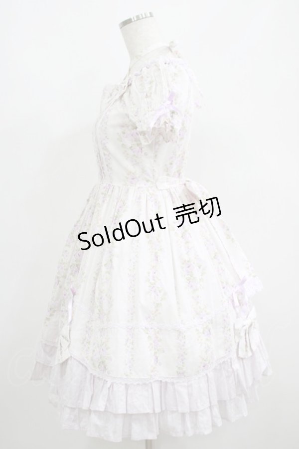 画像2: Angelic Pretty / 花柄スカラップスクエアワンピース Free オフ/ラベンダー H-25-06-16-009-AP-OP-NS-ZH (2)