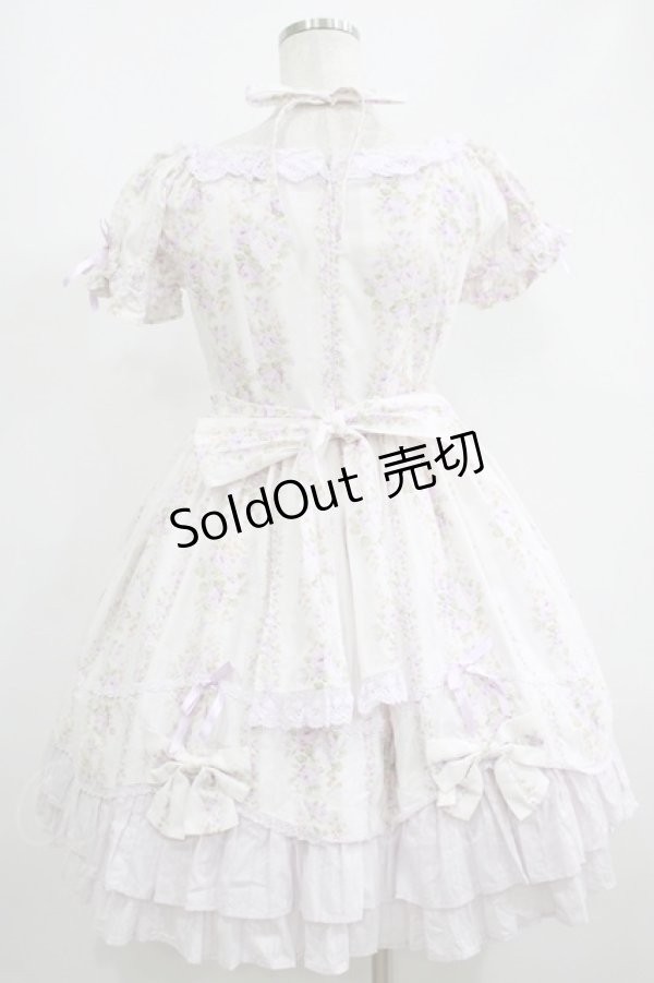 画像3: Angelic Pretty / 花柄スカラップスクエアワンピース Free オフ/ラベンダー H-25-06-16-009-AP-OP-NS-ZH (3)