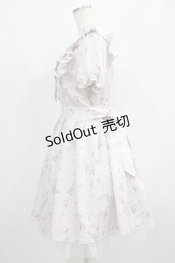 画像2: Ank Rouge / トゥーシューズ柄ワンピース M ピンク H-25-06-16-016-CA-OP-NS-ZH (2)