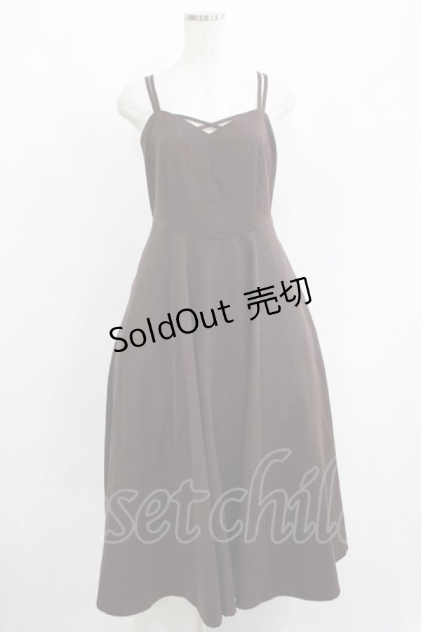画像1: an another angelus / フロントクロスラインワークキャミワンピース Free BROWN H-25-06-16-018-CA-OP-NS-ZH (1)