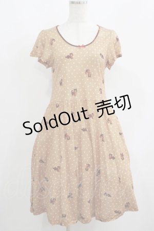 画像: Franche Lippee / オリプリワンピース M ブラウン H-25-06-16-024-LO-OP-NS-ZH