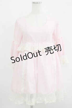画像: DearMyLove / チュールレースワンピース M ピンク H-25-06-16-025-EL-OP-NS-ZH