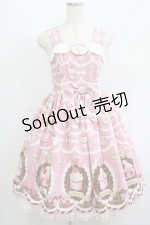 画像: Angelic Pretty / Sweet Cream Princessジャンパースカート Free ピンク H-25-06-17-026-AP-OP-NS-ZH