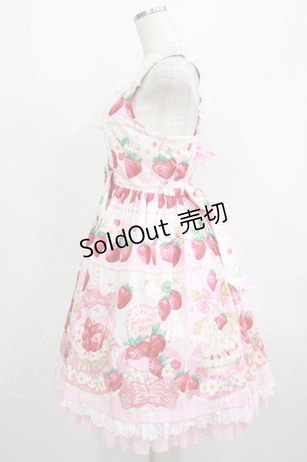 画像2: Angelic Pretty / Strawberry Whipジャンパースカート Free ピンク H-25-06-17-027-AP-OP-NS-ZH (2)