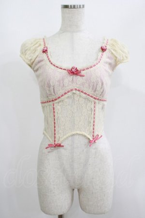 画像: Lace Made / フルレースフラワーショートトップス XS 生成り H-25-06-17-038-GO-TO-NS-ZH