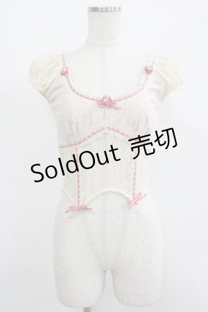 画像: Lace Made / フルレースフラワーショートトップス XS 生成り H-25-06-17-038-GO-TO-NS-ZH