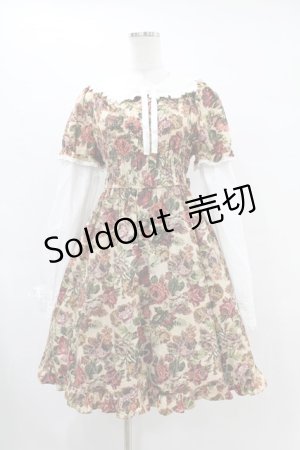 画像: MAM MAXICIMAM / ゴブランプリントワンピース Free ベージュ H-25-06-17-1037-0-OP-NS-ZH