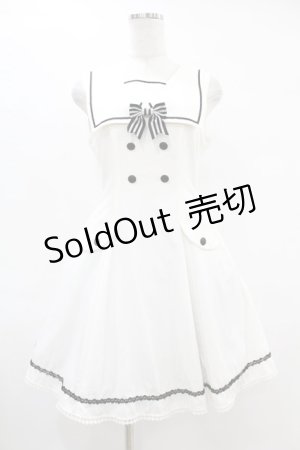 画像: Innocent World / フラップ風セーラージャンパースカート M オフ H-25-06-17-1040-IW-OP-NS-ZH