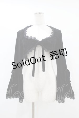 画像: Victorian maiden / 別珍フレアスリーブボレロ Free ブラック H-25-06-17-1008-CL-TO-NS-ZH