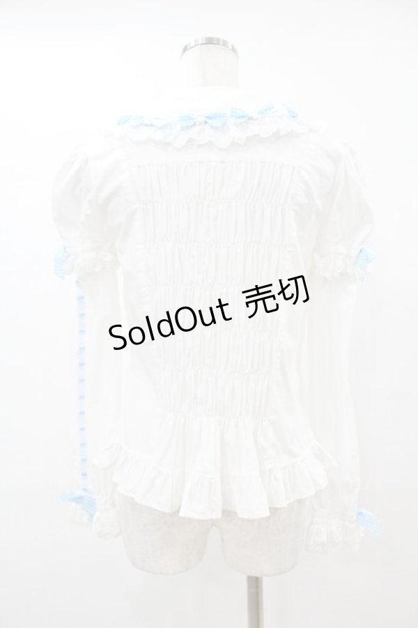 画像2: Angelic Pretty / Flower Ribbonブラウス Free オフ/サックス H-25-06-17-1011-AP-BL-NS-ZH (2)