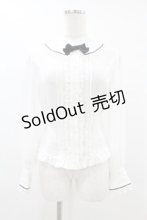 画像: Innocent World / フラットカラーラインブラウス M オフ H-25-06-17-1012-IW-BL-NS-ZH