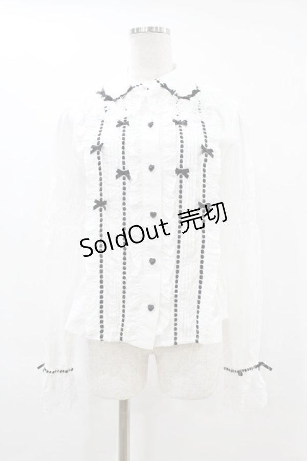 画像1: BABY,THE STARS SHINE BRIGHT / La Patisserie〜Mon peche mignon〜ブラウス Free オフ/ブラック H-25-06-17-1013-BA-BL-NS-ZH (1)