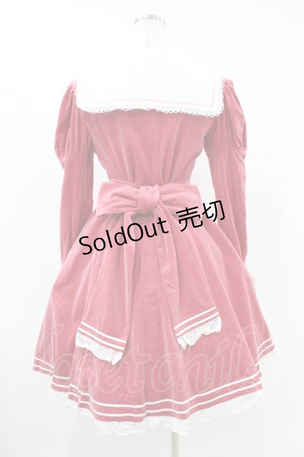 画像2: Angelic Pretty / 別珍セーラーワンピース Free ピンク H-25-06-17-1016-AP-OP-NS-ZH (2)