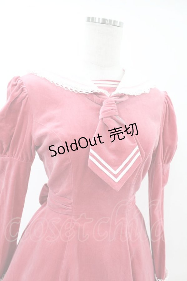 画像4: Angelic Pretty / 別珍セーラーワンピース Free ピンク H-25-06-17-1016-AP-OP-NS-ZH (4)