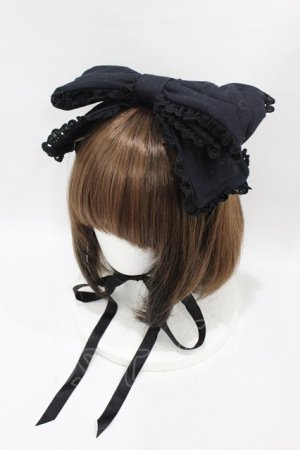 画像: metamorphose / リボンヘッドドレス  ブラック H-25-06-17-1003-ME-AC-NS-ZH