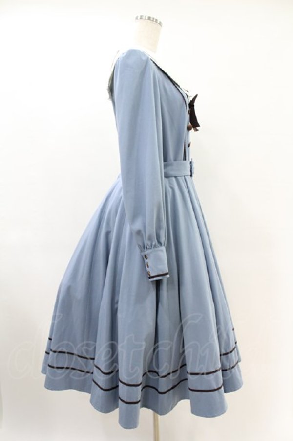 画像3: Innocent World / アビーワンピース M スモーキーブルー×ショコラ H-25-06-17-1018-IW-OP-NS-ZH (3)